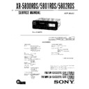 Sony XR-5800RDS, XR-5801 RDS, XR-5802 RDS Service Manual