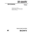 Sony XR-5800RV Service Manual