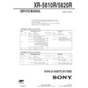 Sony XR-5810R, XR-5820R Service Manual