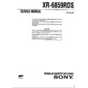 Sony XR-6859RDS Service Manual