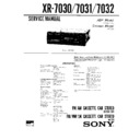 Sony XR-7030, XR-7031, XR-7032 Service Manual
