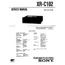 Sony XR-C102 Service Manual