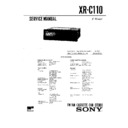 Sony XR-C110 Service Manual
