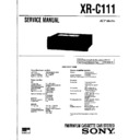 xr-c111 service manual