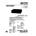 Sony XR-C210 Service Manual