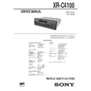 Sony XR-C4100 Service Manual