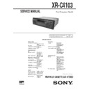 Sony XR-C4103 Service Manual