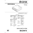 Sony XR-C4120 Service Manual
