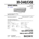 Sony XR-C440, XR-C450, XR-C450W, XR-P600C Service Manual