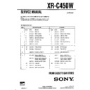 Sony XR-C450W Service Manual