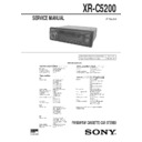 Sony XR-C5200 Service Manual