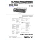 Sony XR-C5200R, XR-C5300R, XR-C5300RX Service Manual