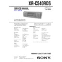 xr-c540rds service manual