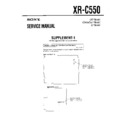 Sony XR-C550 Service Manual