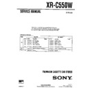 Sony XR-C550W Service Manual
