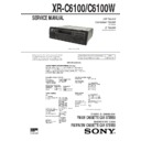 Sony XR-C6100, XR-C6100W Service Manual