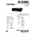 Sony XR-C620RDS Service Manual