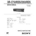 Sony XR-C750RDS, XR-C850RDS, XR-C850RW Service Manual