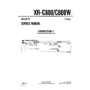 xr-c800, xr-c800w service manual