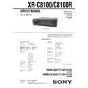 Sony XR-C8100, XR-C8100R, XR-C8100RW Service Manual