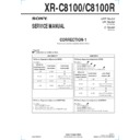Sony XR-C8100, XR-C8100R Service Manual