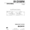 Sony XR-C8100RW Service Manual