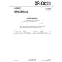Sony XR-C8220 (serv.man2) Service Manual
