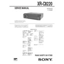 Sony XR-C8220 Service Manual