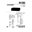 Sony XR-C900 Service Manual