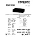 Sony XR-C900RDS Service Manual