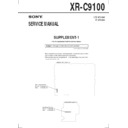 Sony XR-C9100 (serv.man2) Service Manual