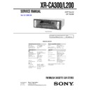 Sony XR-CA300, XR-L200 Service Manual