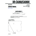 Sony XR-CA360, XR-CA360X Service Manual