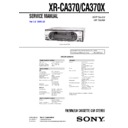 Sony XR-CA370, XR-CA370X (serv.man2) Service Manual