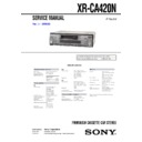 Sony XR-CA420N Service Manual