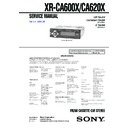 Sony XR-CA600X, XR-CA620X Service Manual