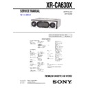 Sony XR-CA630X Service Manual