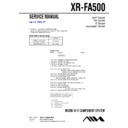 Sony XR-FA500 Service Manual