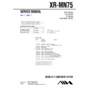 Sony XR-MN75 Service Manual