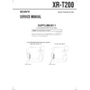 Sony XR-T200 (serv.man2) Service Manual