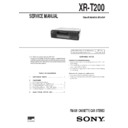 Sony XR-T200 Service Manual