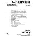 Sony XR-U330FP, XR-U331FP Service Manual