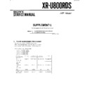 Sony XR-U800RDS (serv.man2) Service Manual