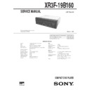 Sony XR3F-19B160 Service Manual