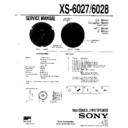 Sony XRS-600 Service Manual