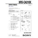 Sony XRS-CA310X Service Manual