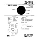 xs-1013 service manual