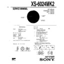 Sony XS-6024MK2 Service Manual