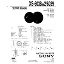 Sony XS-6038MK2 Service Manual