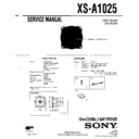 xs-a1025 service manual